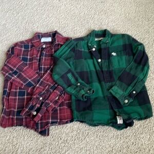 🎉🎉 Bundle - Boys long sleeve plaid 🎉🎉
